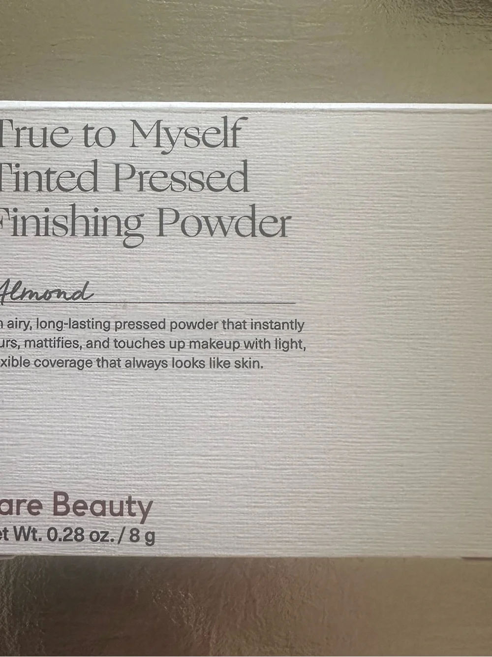 Rare Beauty True to Myself Tinted Pressed Finishing Powder in Almond